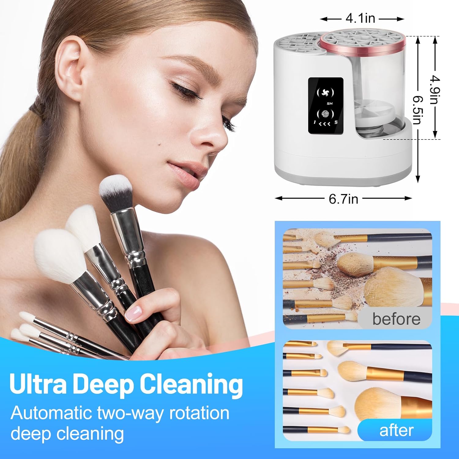 3 in 1 Electric Makeup Brush Cleaner