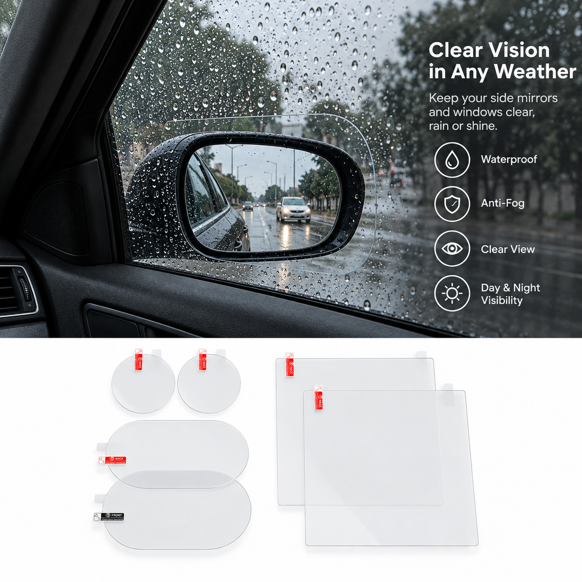 waterproof car mirror films